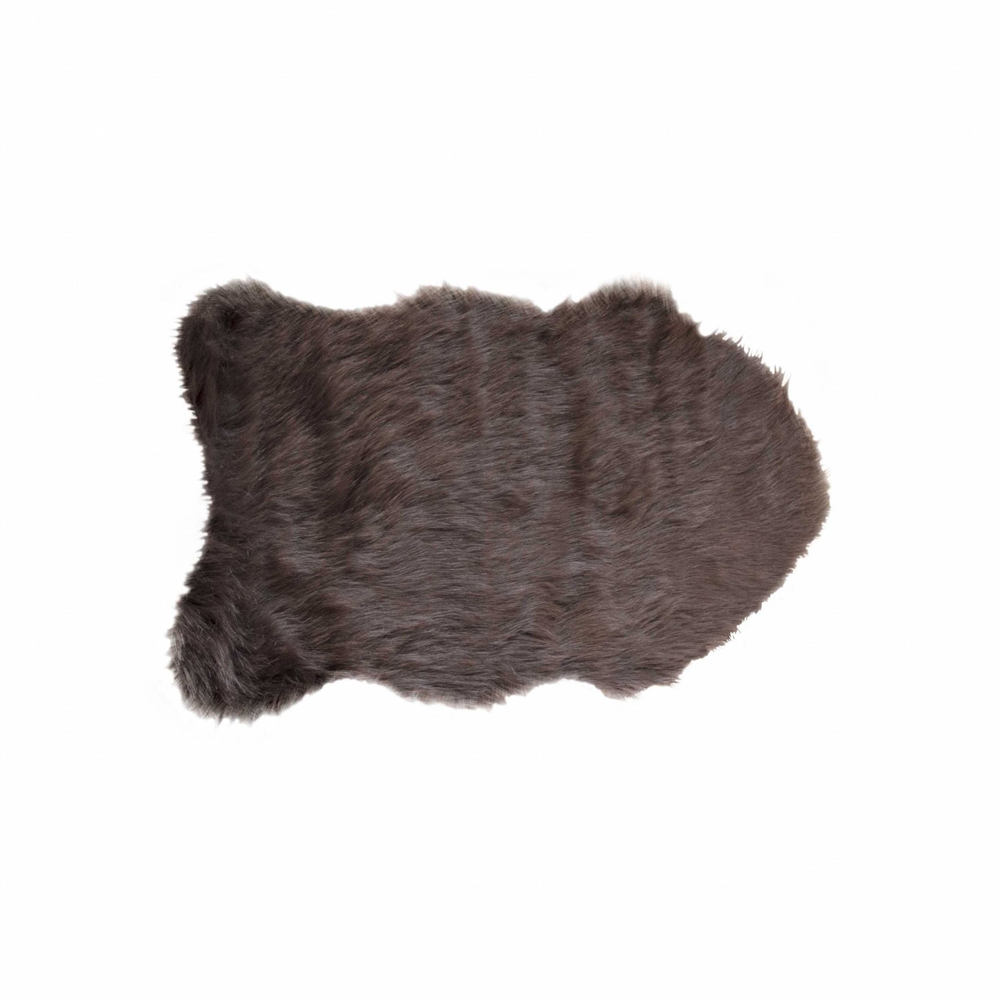 2' X 3' Chocolate Faux Sheepskin Shag Area Rug-1