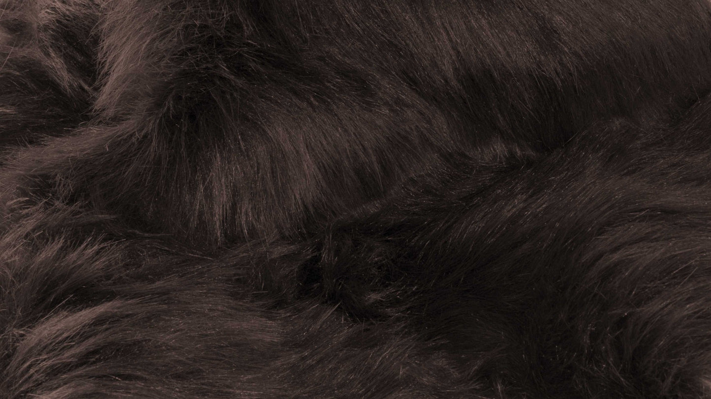 2' X 3' Chocolate Faux Sheepskin Shag Area Rug-6