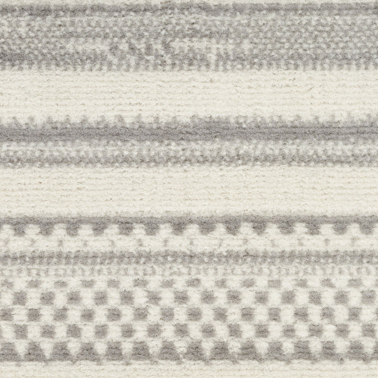 2' X 4' Gray and Ivory Striped Power Loom Distressed Area Rug-7