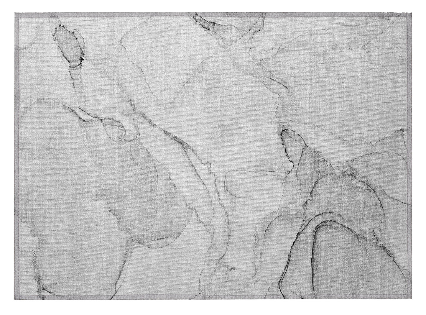 2' X 3' Silver Abstract Washable Non Skid Indoor Outdoor Area Rug-6