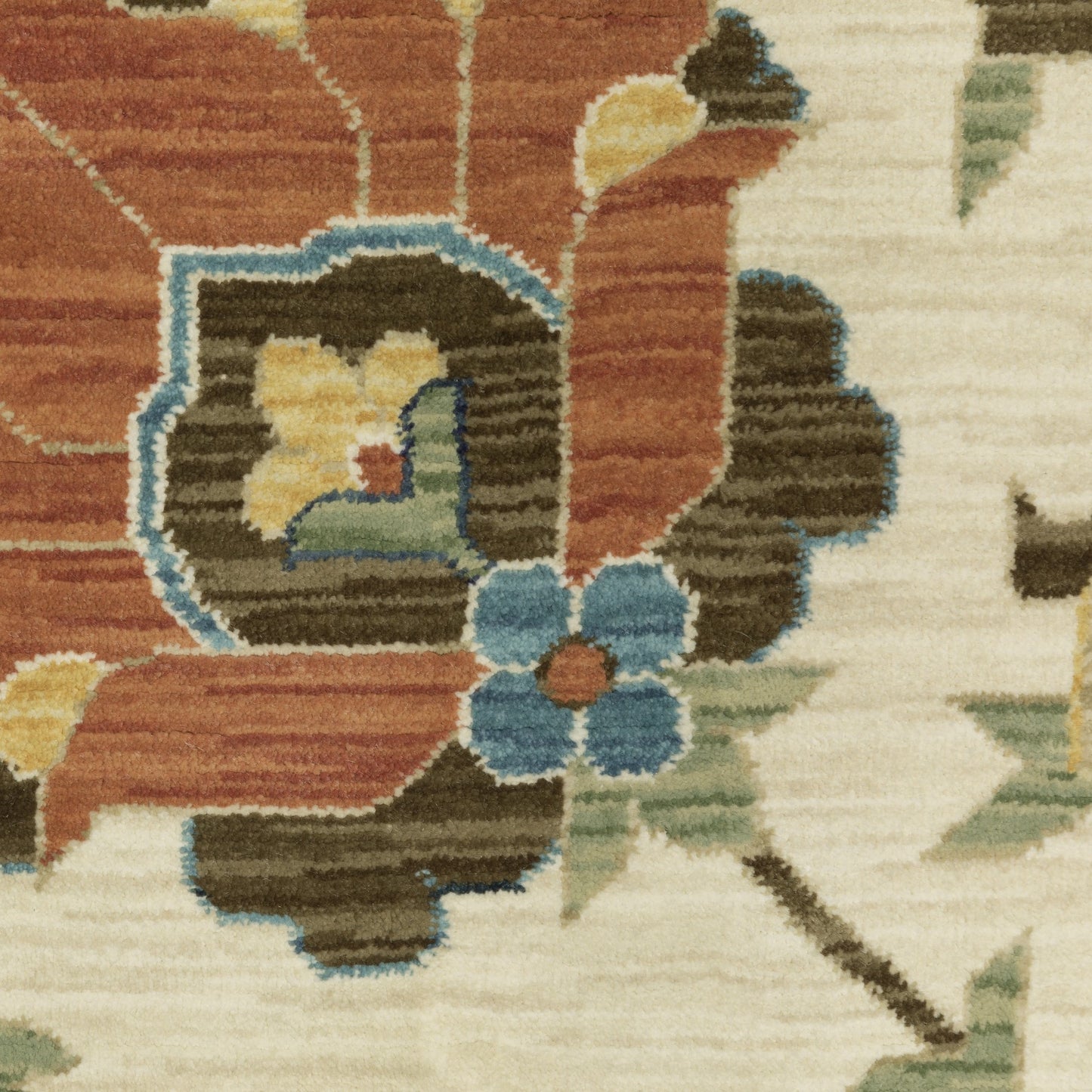2' X 3' Ivory And Gold Oriental Area Rug With Fringe-7
