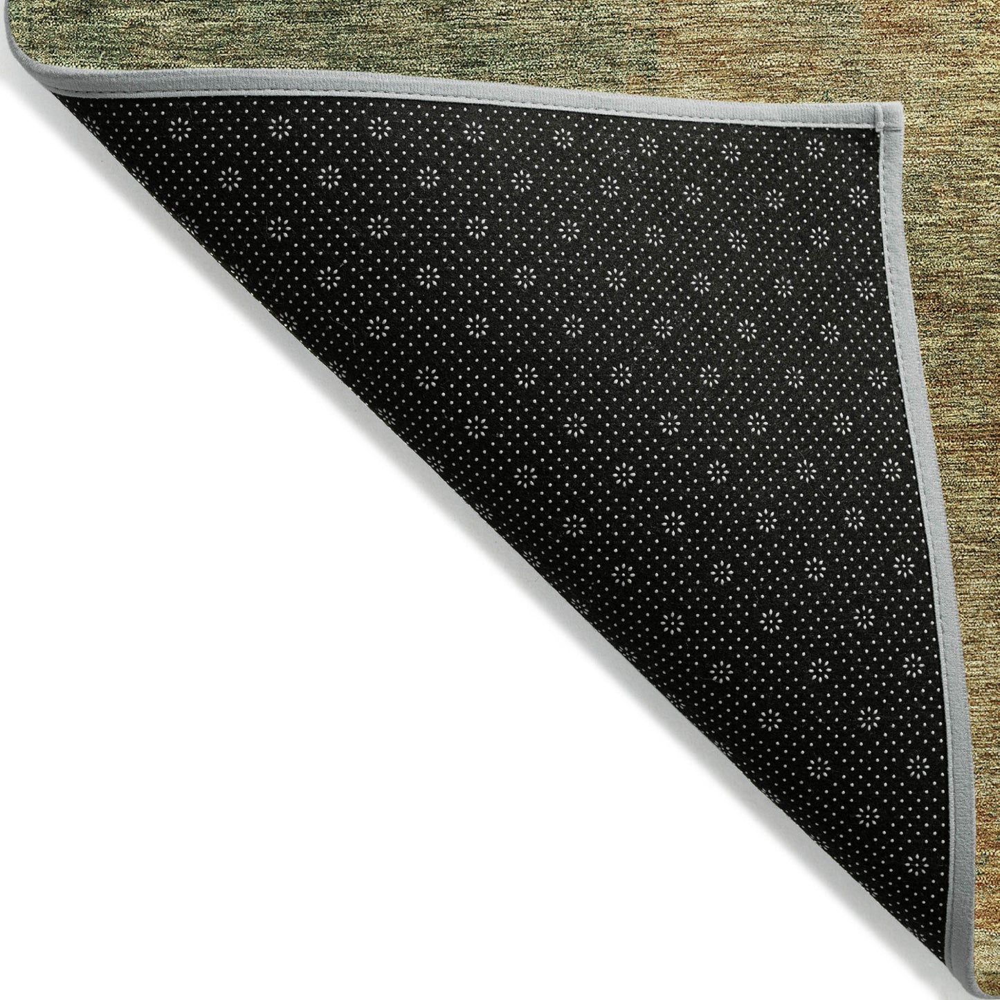 3' X 5' Terra Cotta Copper And Green Abstract Washable Indoor Outdoor Area Rug-2