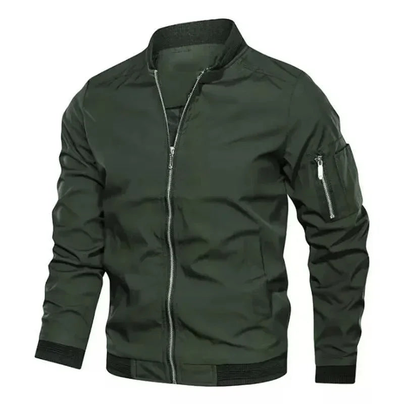 Men’s Windproof Baseball Jacket – Casual Sports Coat
