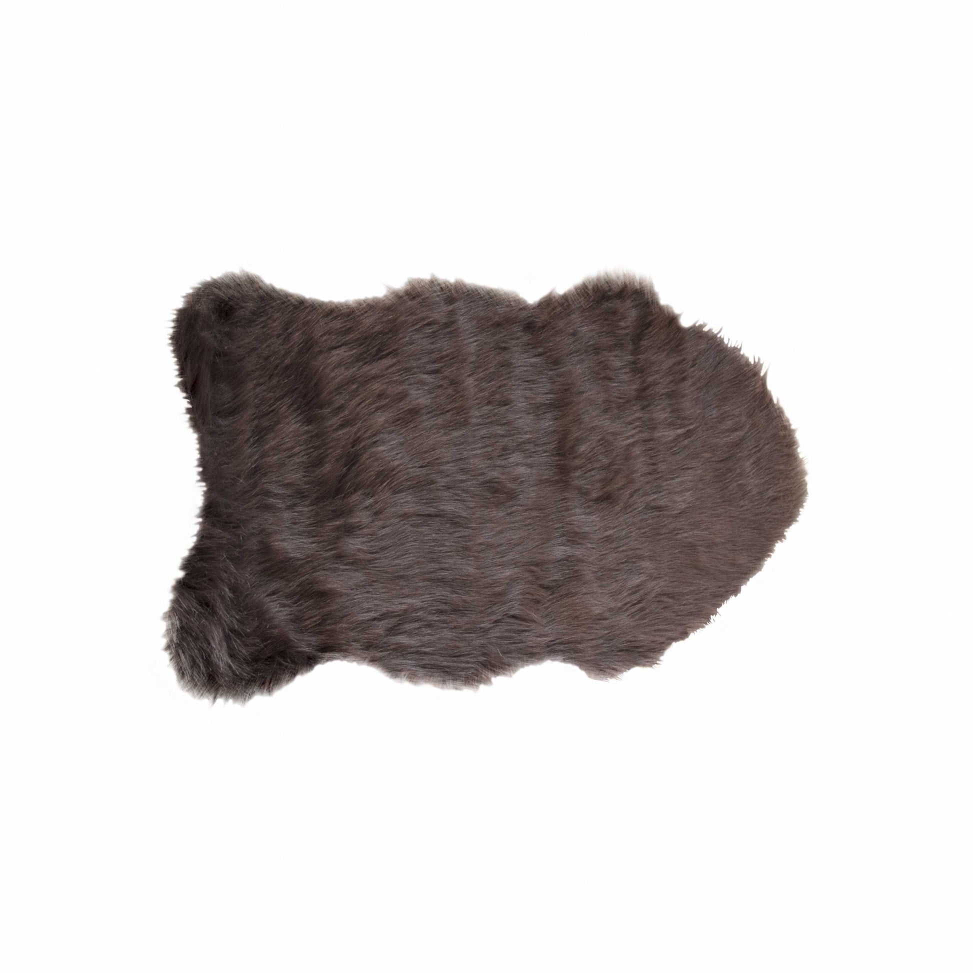 2' X 3' Chocolate Faux Sheepskin Shag Area Rug-1