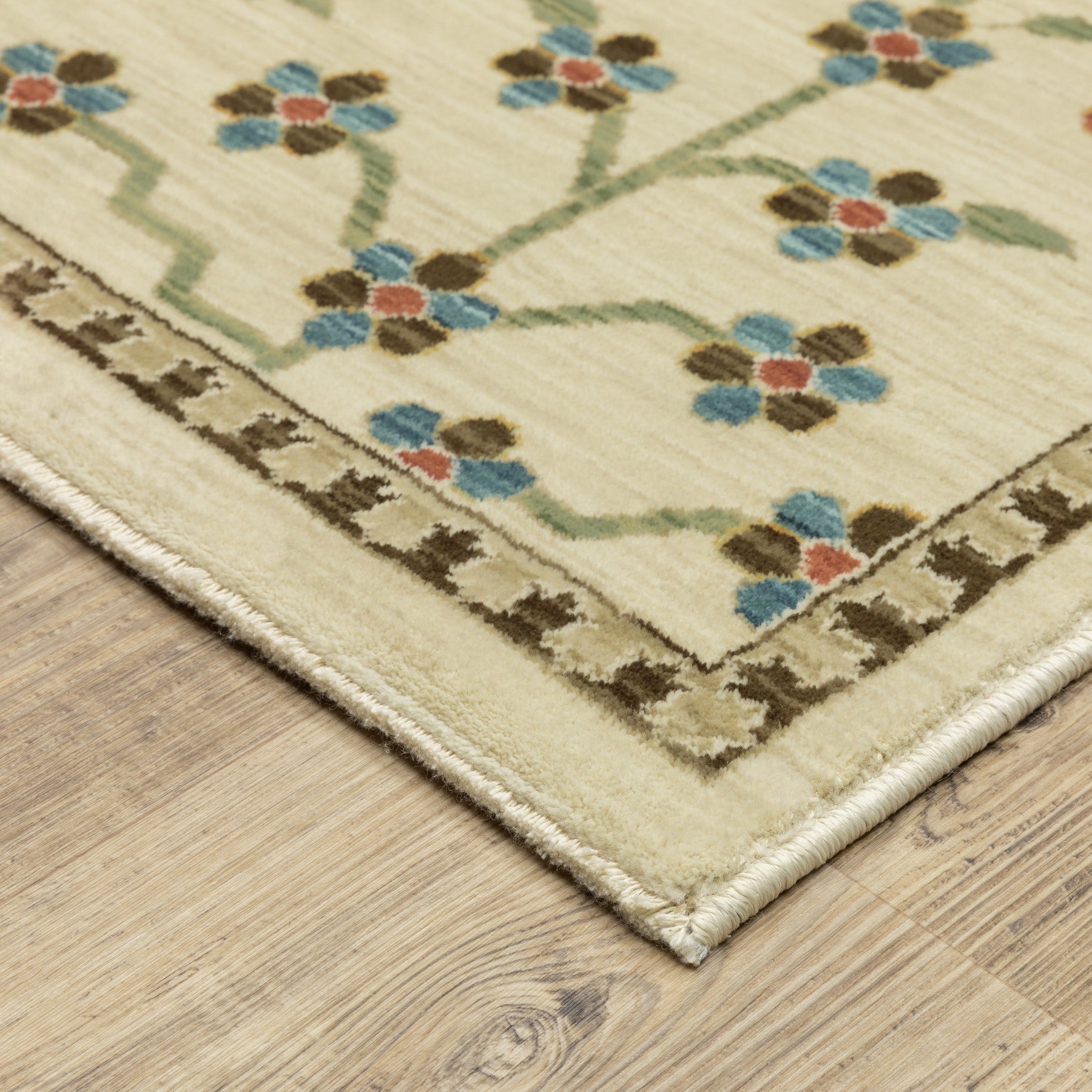2' X 3' Ivory And Gold Oriental Area Rug With Fringe-8