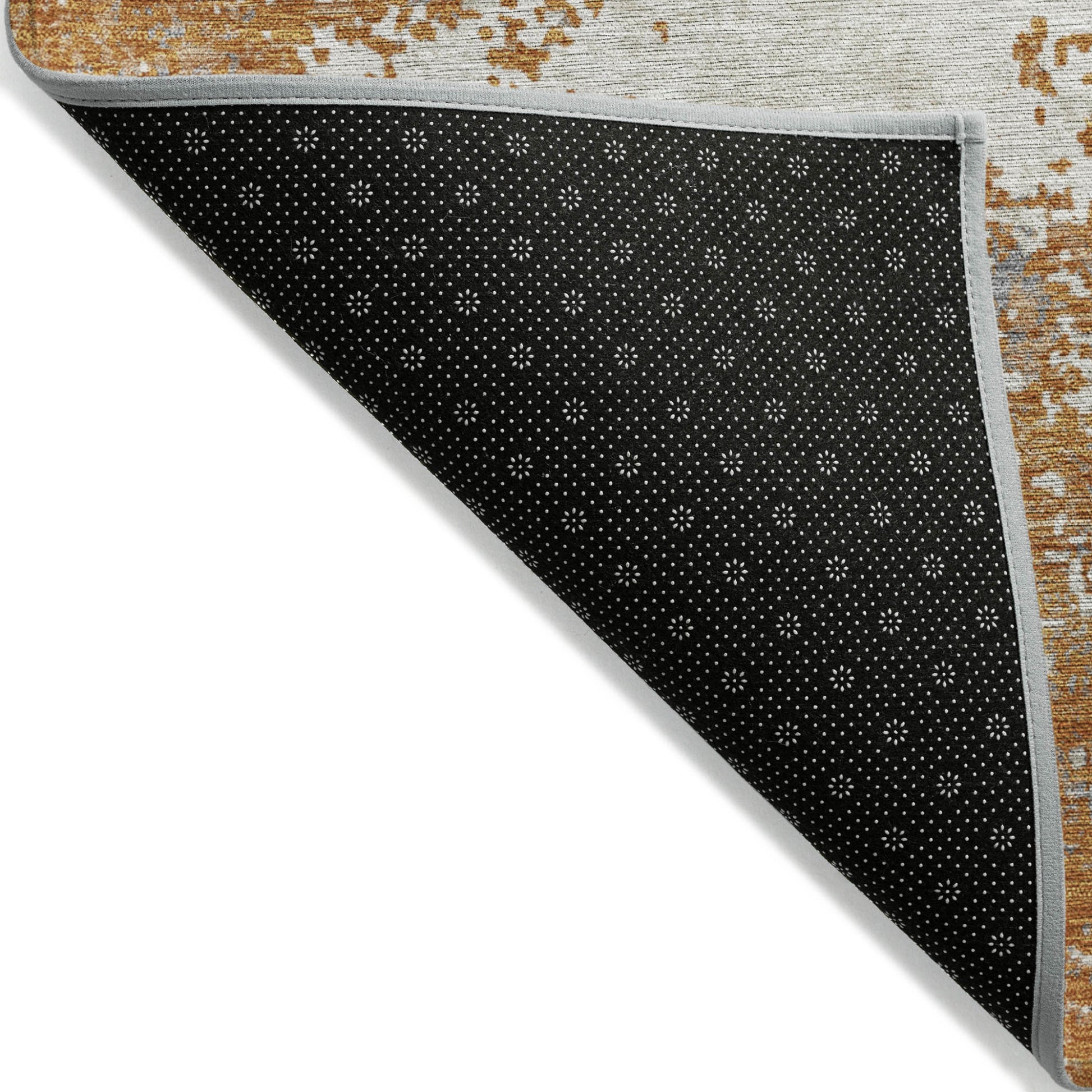 3' X 5' Copper Gray And Beige Abstract Washable Indoor Outdoor Area Rug-3