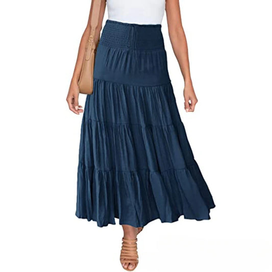 Women's Boho High-Waisted Maxi Skirt – Summer Fashion