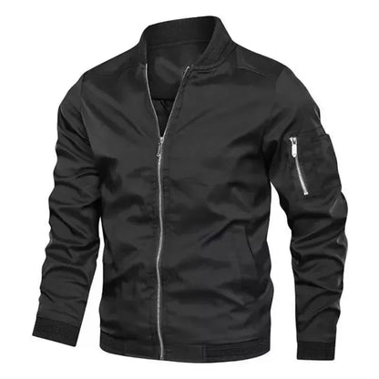 Men’s Windproof Baseball Jacket – Casual Sports Coat