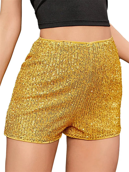 Women’s High Waist Sequin Glitter Shorts – Clubwear