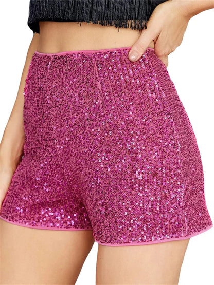 Women’s High Waist Sequin Glitter Shorts – Clubwear