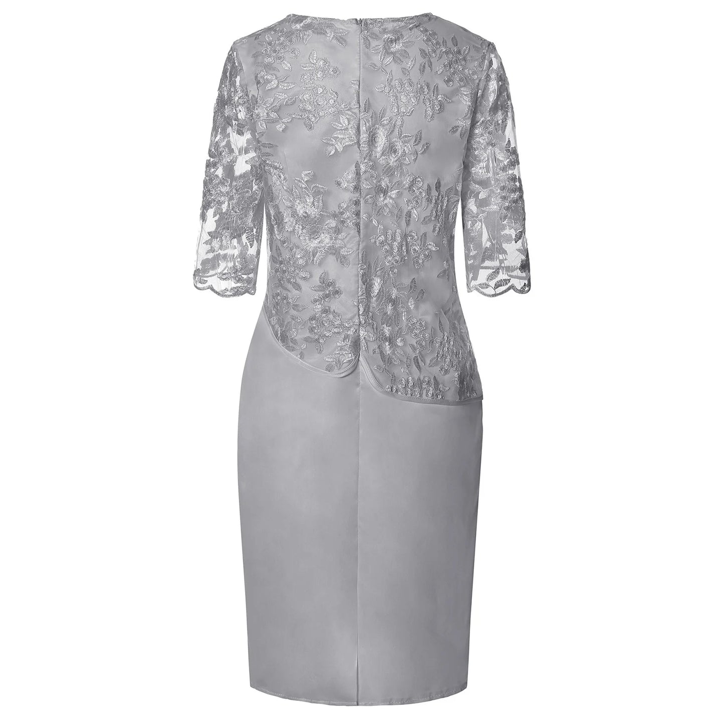 Women's Summer Lace Midi Dress – Plus Size Casual