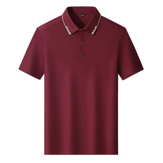 BELYMA Plus Size Men’s Ice Silk Polo – Summer 2025